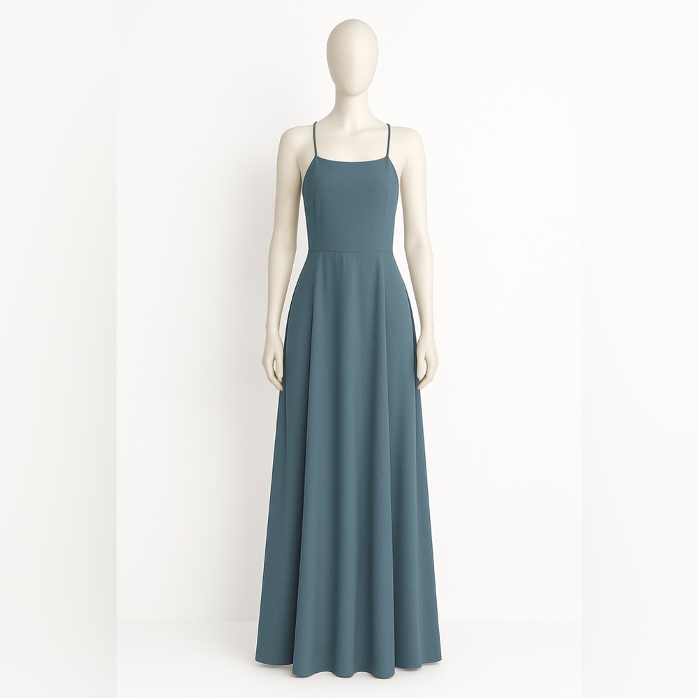NWT Lulu’s Mythical Kind of Love Slate Blue Maxi Dress Women’s Size XS